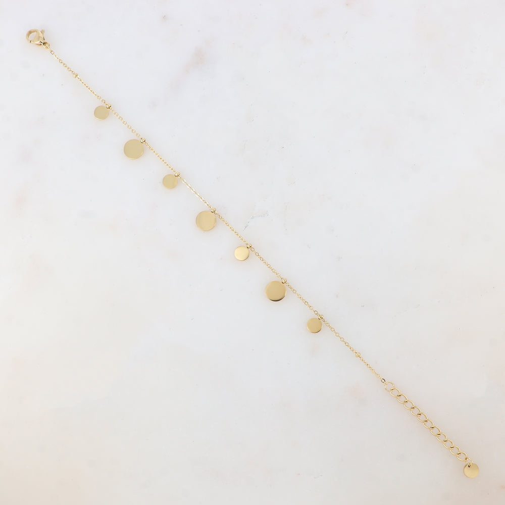 Bracelet avec pampilles rondes