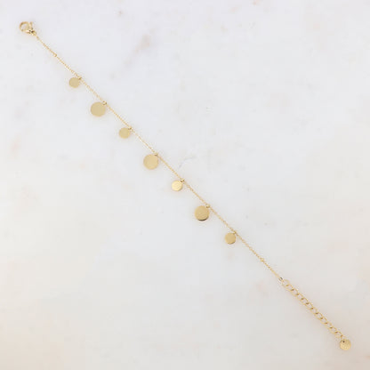 Bracelet avec pampilles rondes