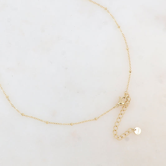 Collier avec pampilles rondes (40+5CM)