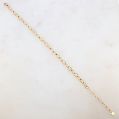 Chaîne de cheville en maille avec effet torsadé (21+5CM)