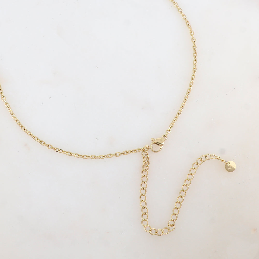 Sautoir avec pendentif anneau lisse (90+10CM)