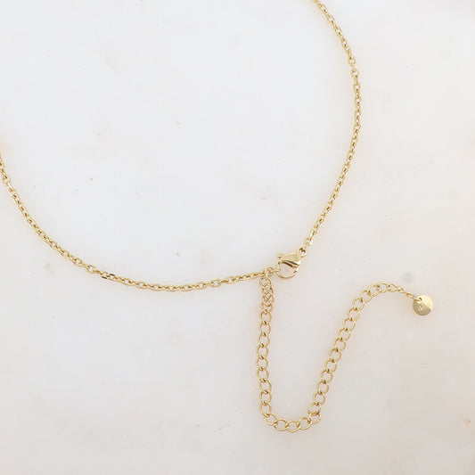 Sautoir avec pendentif anneau lisse (90+10CM)