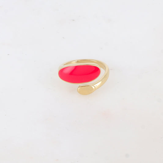 Bague avec émail - Rouge