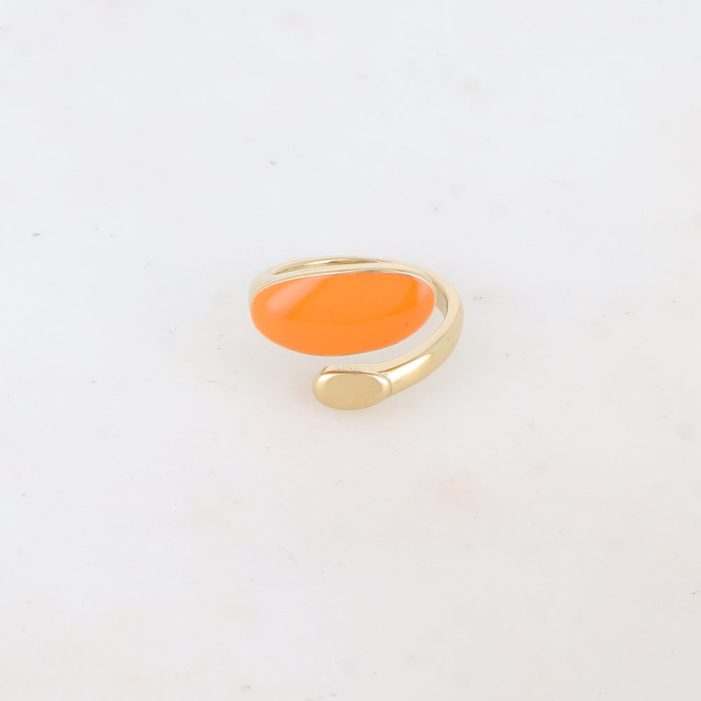 Bague avec émail - Orange