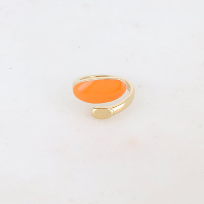 Bague avec émail - Orange