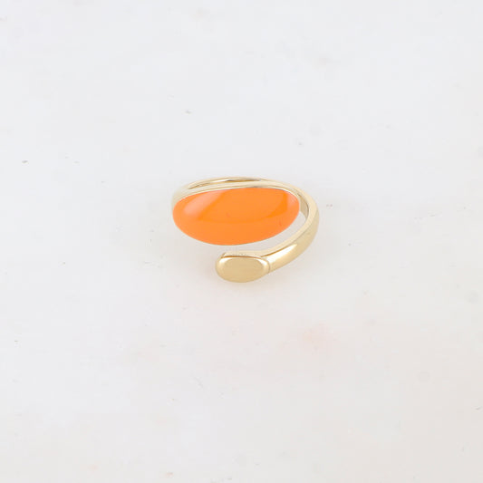 Bague avec émail - Orange