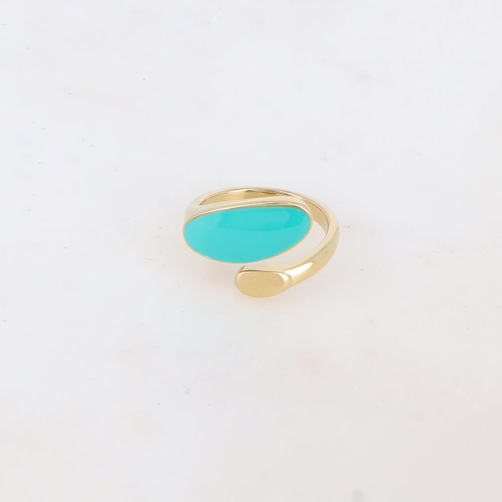 Bague avec émail - Turquoise