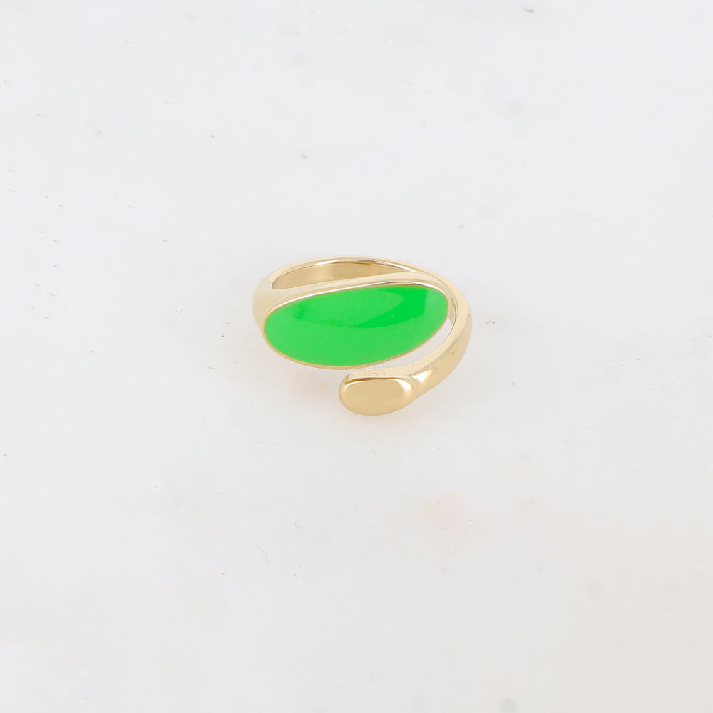 Bague avec émail - Vert