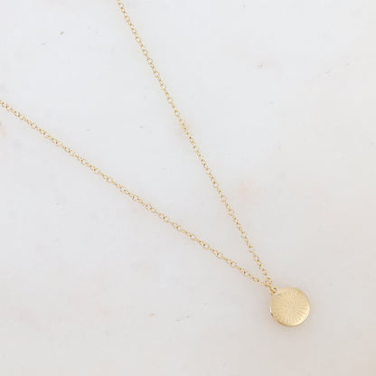 Collier avec pendentif rond motif étoile (40+5CM)