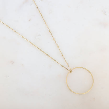 Sautoir avec pendentif anneau (60+5CM)