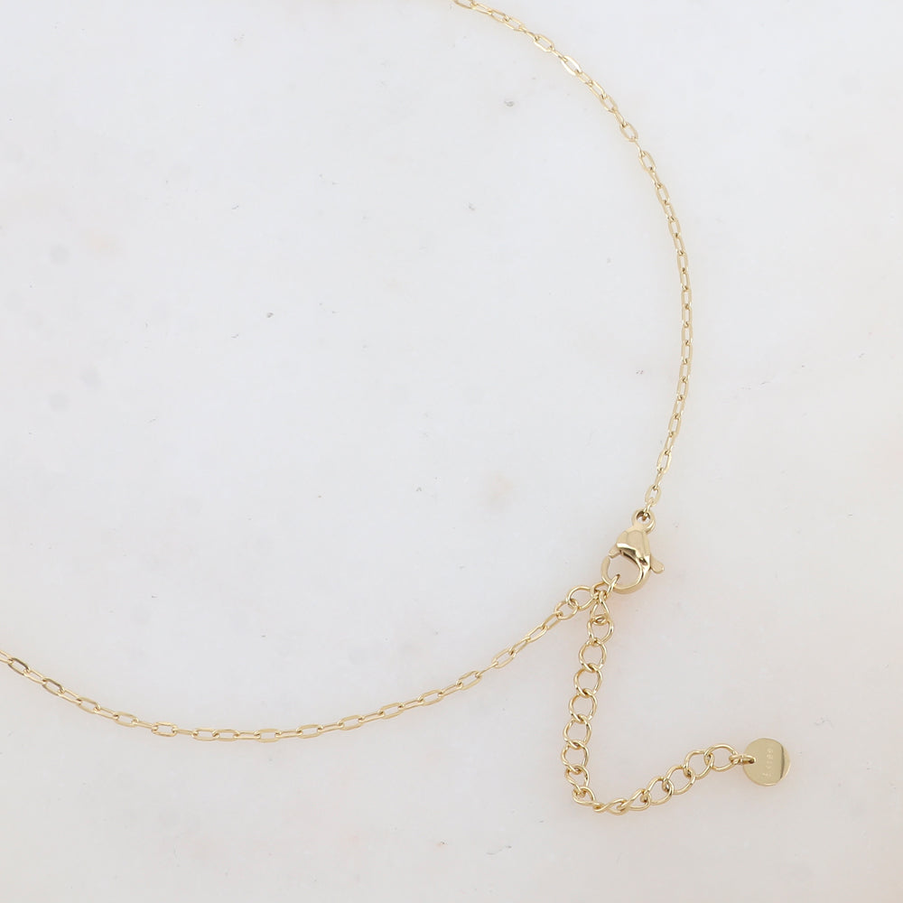 Collier sur chaîne avec maille et pendentif étoile (40+5CM)