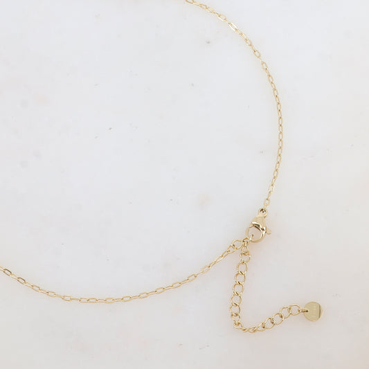 Collier sur chaîne avec maille et pendentif étoile (40+5CM)