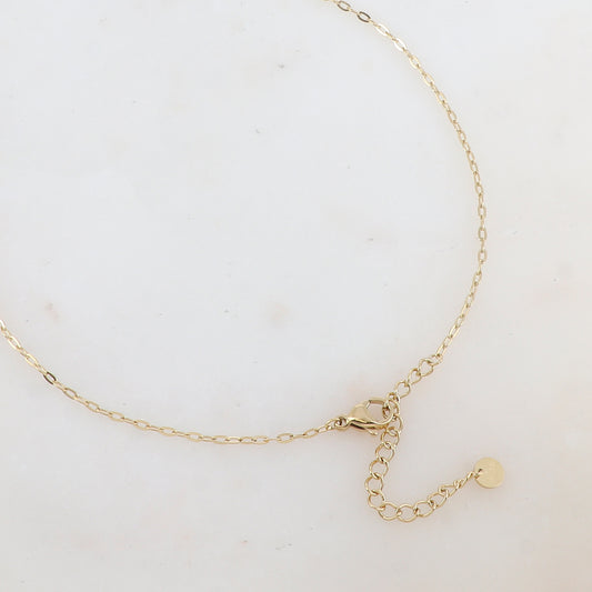 Sautoir avec pendentif en pierre naturelle ovale (60+5CM)