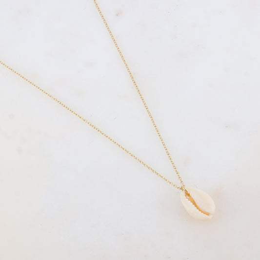 Collier avec pendentif cauri (40+5CM)
