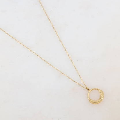 Collier avec pendentif anneau (40+5CM)