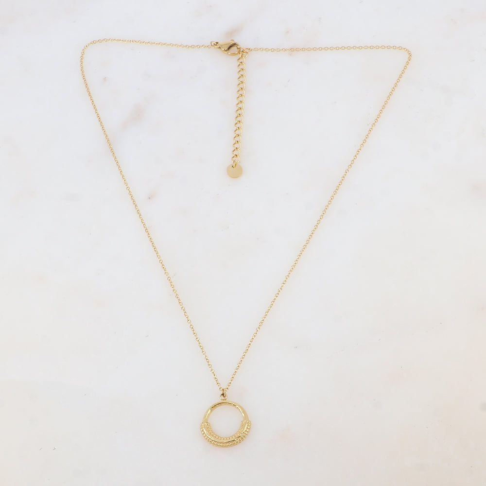 Collier avec pendentif anneau (40+5CM)