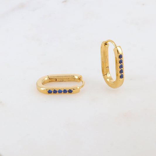 Créoles avec strass 1,2 X 2 CM