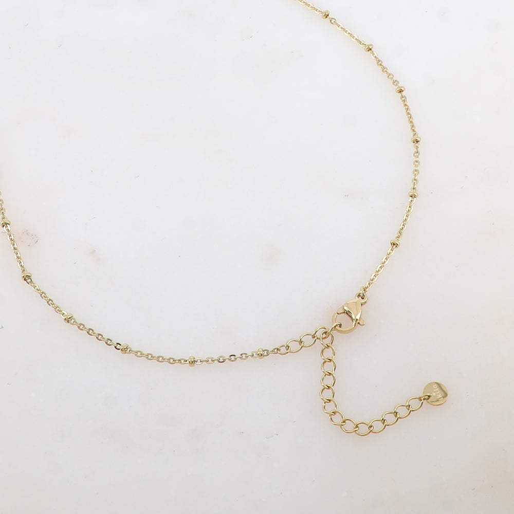 Sautoir avec pendentif cœur lisse avec effet miroir et bombé, pampille, étoile, 3 chaînes tombantes (65+5CM)