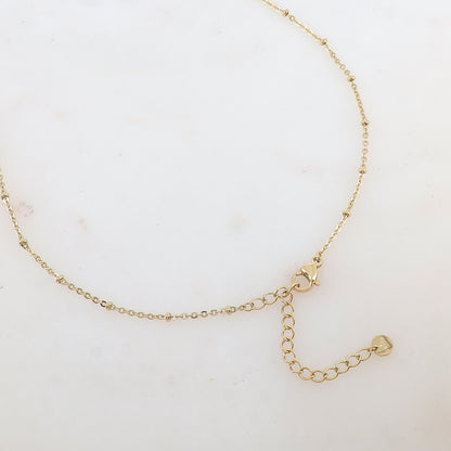 Sautoir avec pendentif cœur lisse avec effet miroir et bombé, pampille, étoile, 3 chaînes tombantes (65+5CM)
