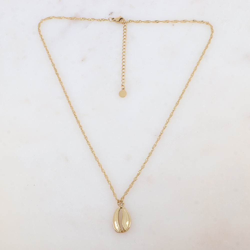 Collier avec pendentif cauri (40+5CM)