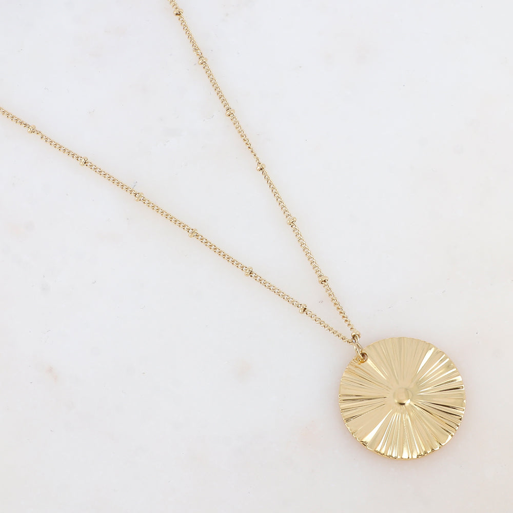 Sautoir avec pendentif rond (60+7CM)
