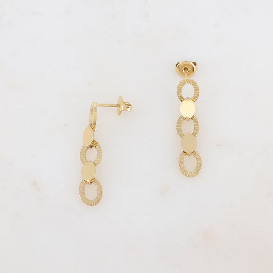 B.O à puce pendantes avec anneaux 0,7 x 3,2 cm.