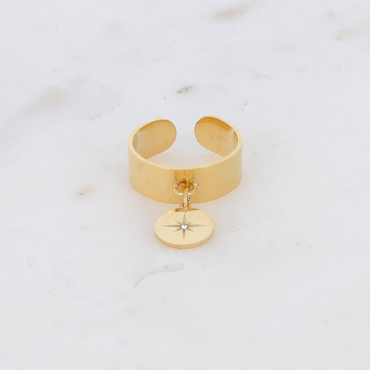 Bague étoile et strass