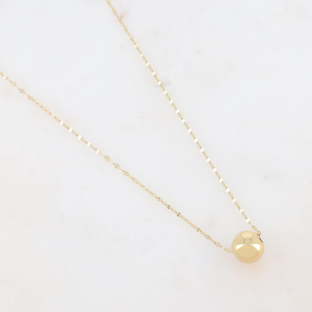 Collier avec pendentif boule (effet miroir) (40+5CM)