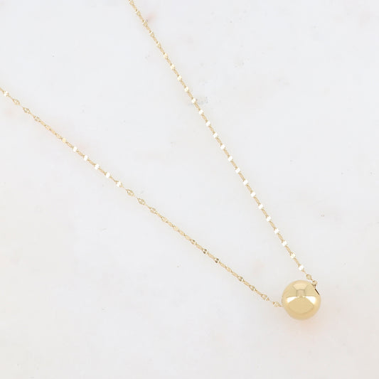 Collier avec pendentif boule (effet miroir) (40+5CM)