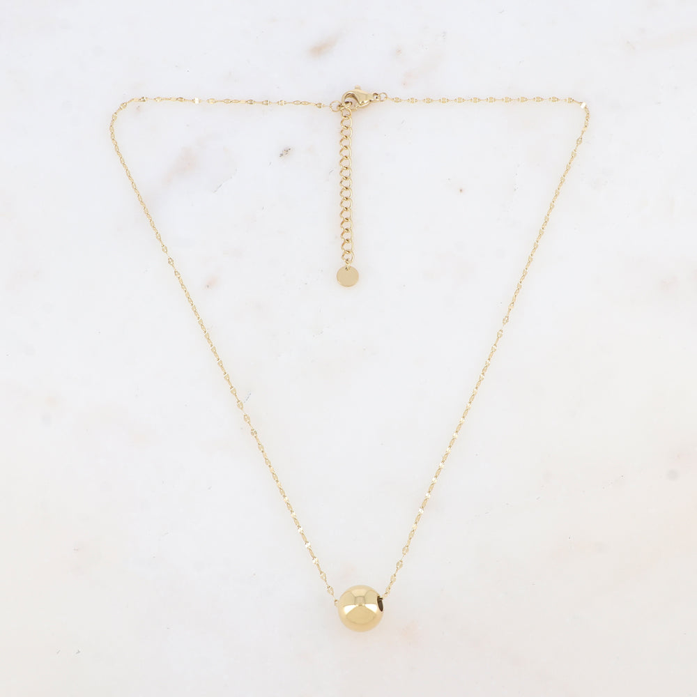 Collier avec pendentif boule (effet miroir) (40+5CM)