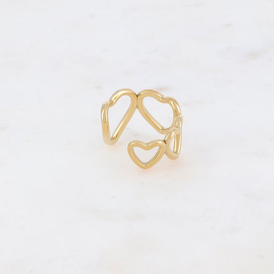 Bague multi-cœur