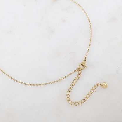 Collier avec pendentif 3 chaînes tombantes, pampilles géométriques lisses et martelées (39+7CM)