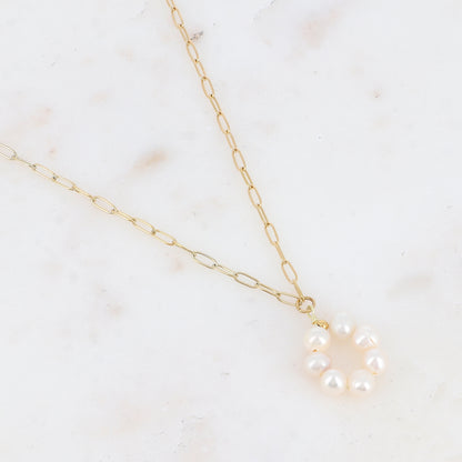 Collier avec perles d'eau douce (45+7CM)