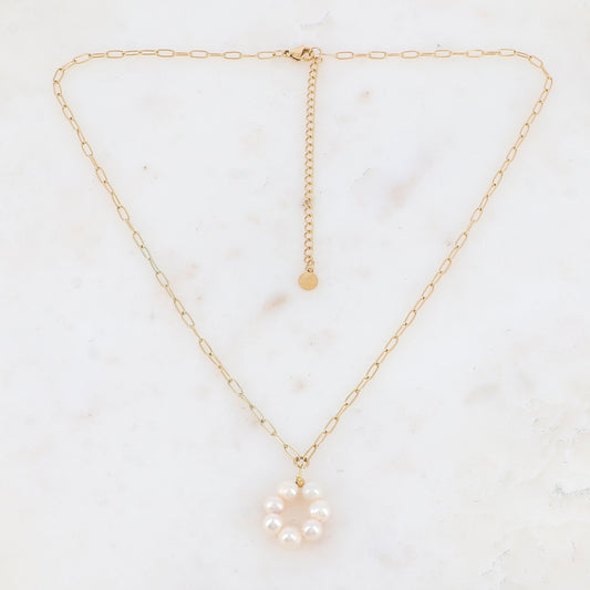Collier avec perles d'eau douce (45+7CM)