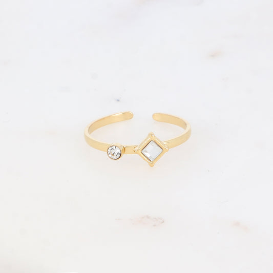 Bague avec oxyde de zirconium