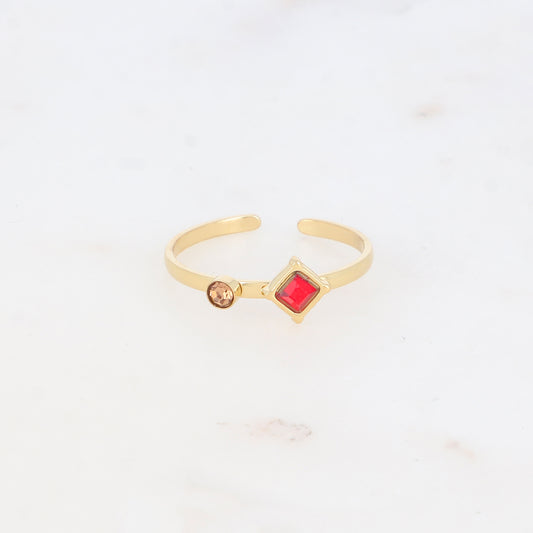 Bague avec oxyde de zirconium