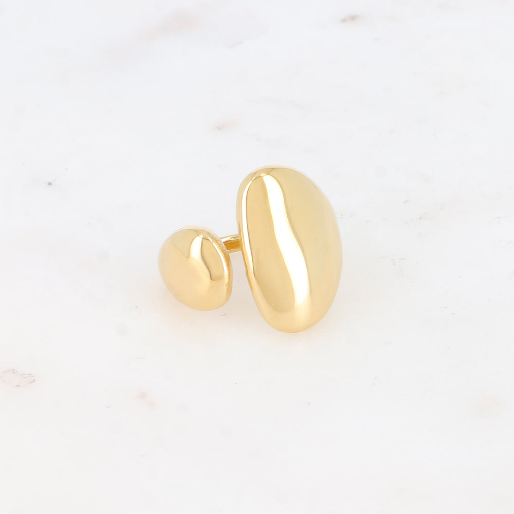 Bague ouverte - formes arrondies, lisses
