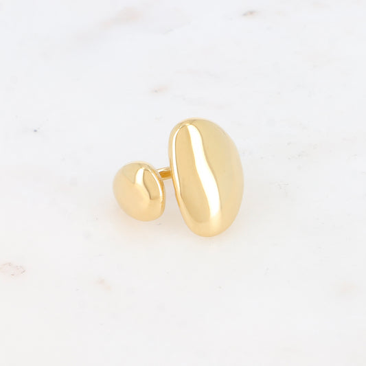 Bague ouverte - formes arrondies, lisses
