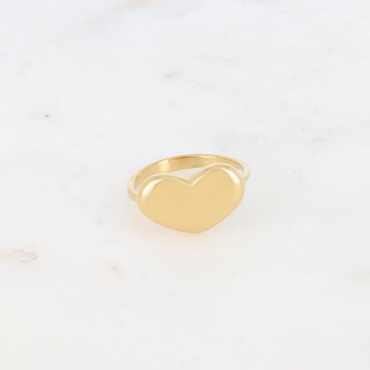 Bague - cœur lisse