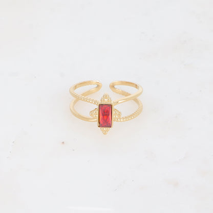 Bague avec oxyde de zirconium