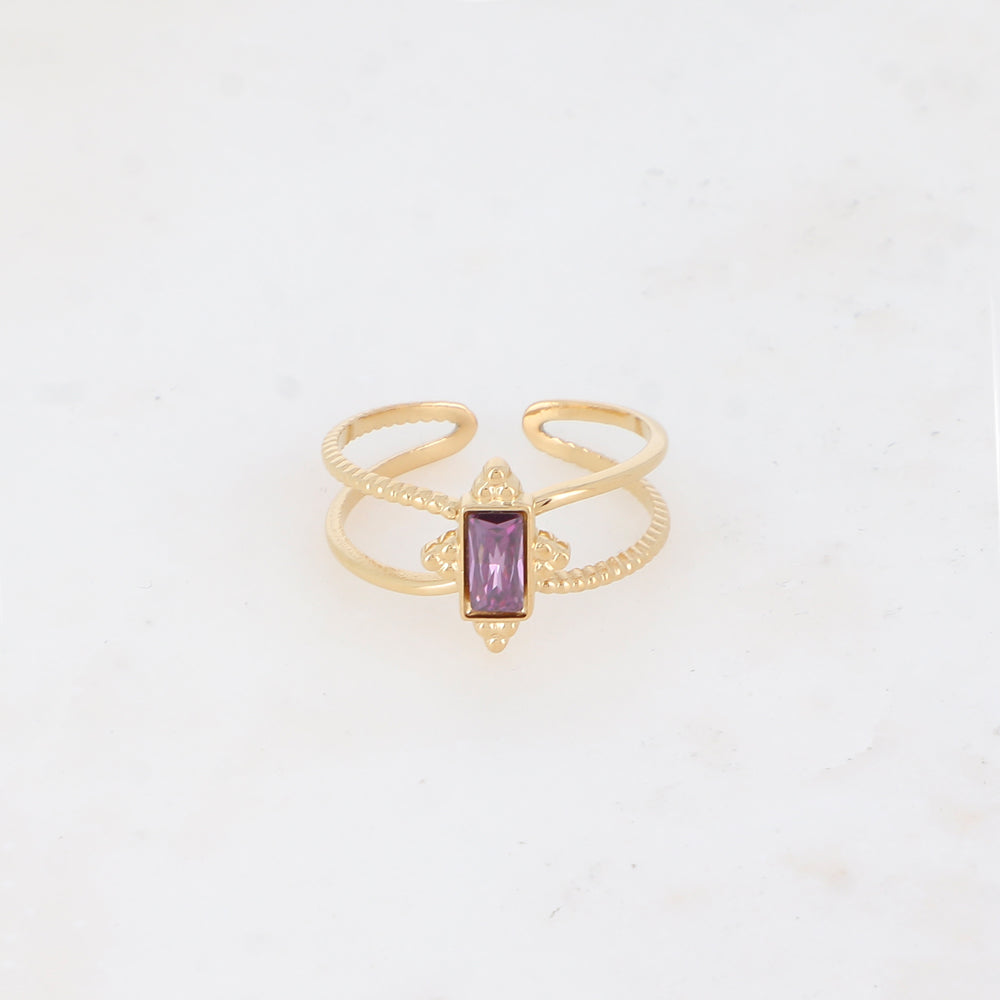 Bague avec oxyde de zirconium