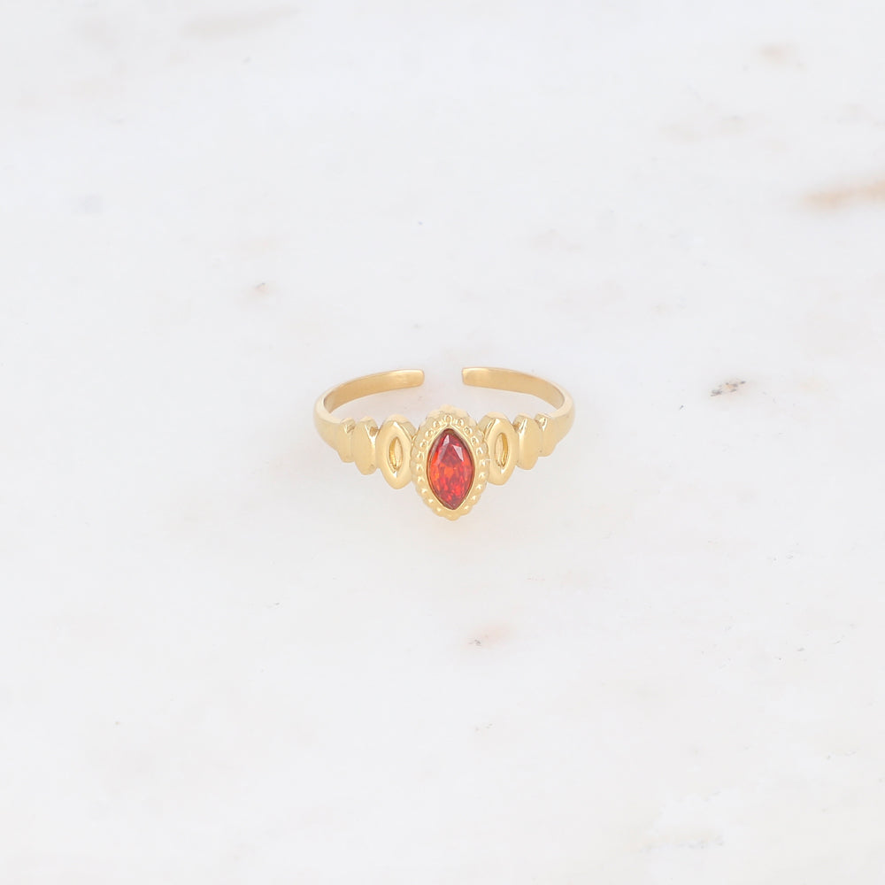Bague fine avec oxyde de zirconium