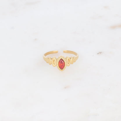 Bague fine avec oxyde de zirconium