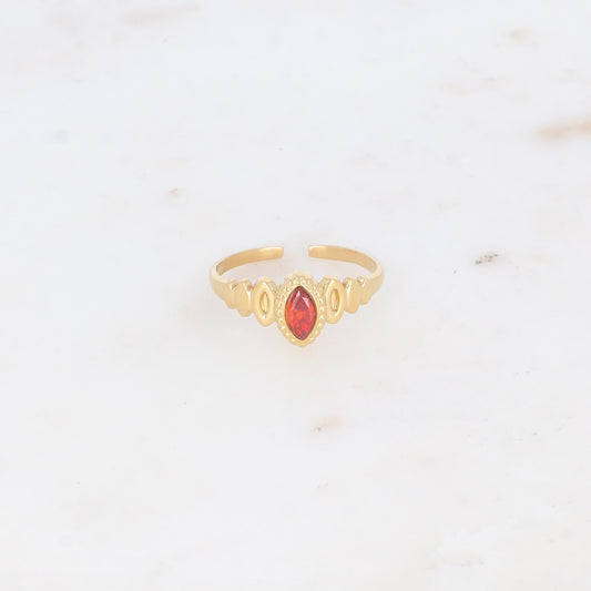 Bague fine avec oxyde de zirconium