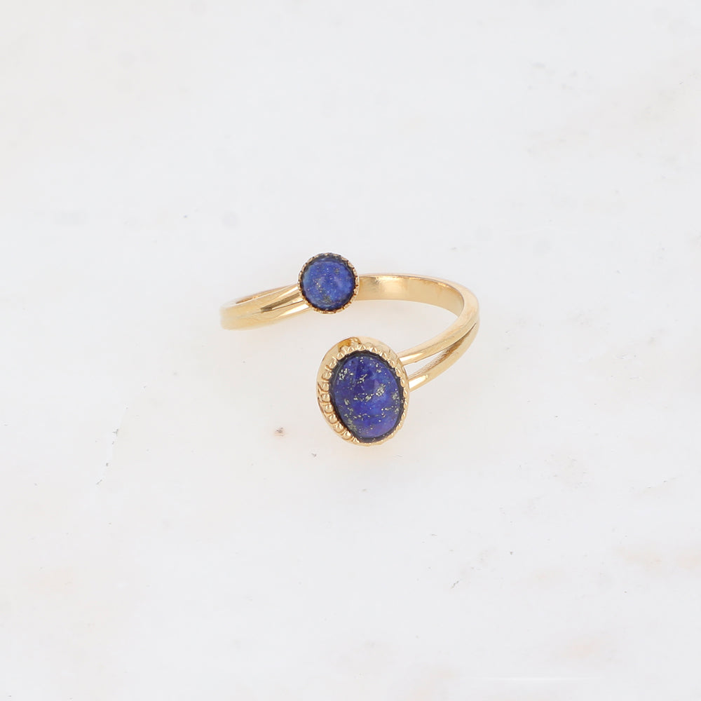 Bague avec pierre naturelle - Lapis lazulite