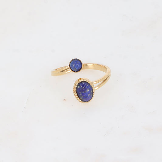 Bague avec pierre naturelle - Lapis lazulite