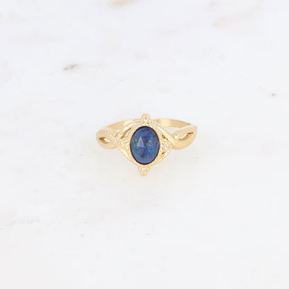 Bague avec pierre naturelle - Lapis lazulite