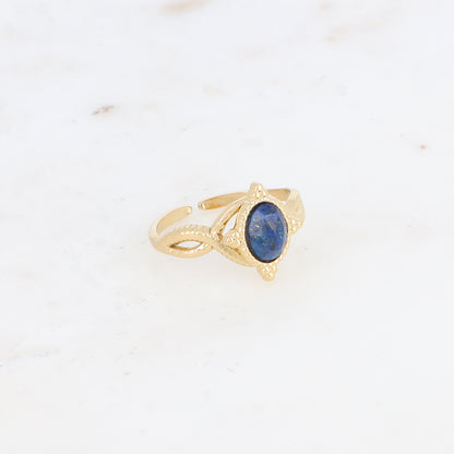 Bague avec pierre naturelle - Lapis lazulite