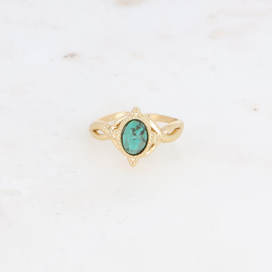 Bague avec pierre naturelle - Turquoise africaine