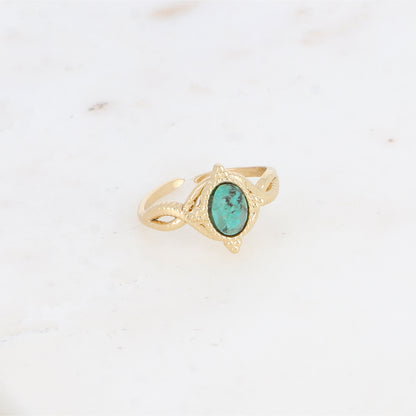 Bague avec pierre naturelle - Turquoise africaine